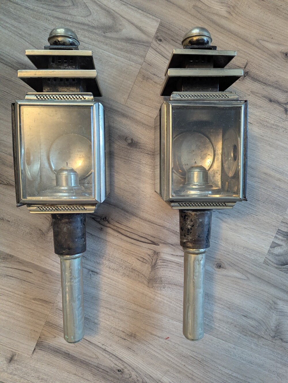 Antique Coach Lights / Candle Holders